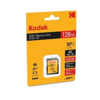 Carte Mémoire Micro sdhc/sdxc avec Adapteur SD 128GB V30 U3 Kodak