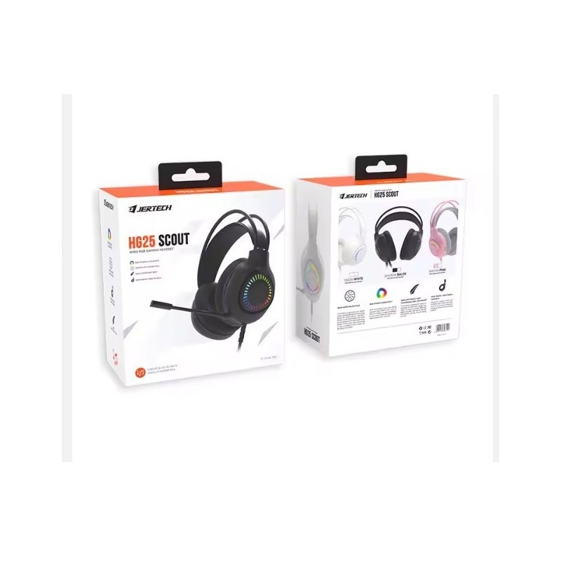 Casque de jeu filiaire RGB HG01 Jertech