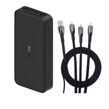 Mi69-20000mAh Powerbank Charge Rapide avec cable-Noir