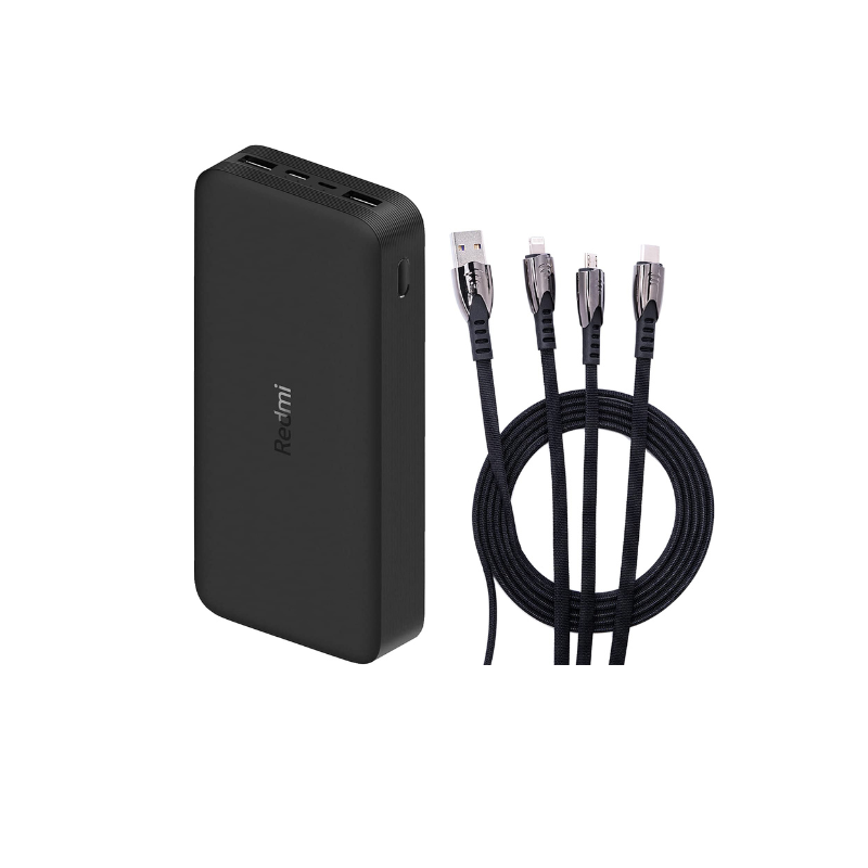 Mi69-20000mAh Powerbank Charge Rapide avec cable-Noir