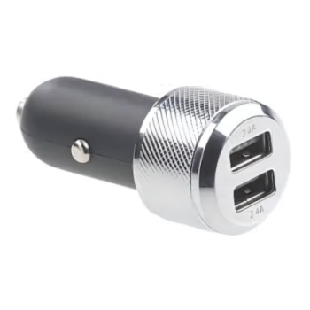 CC121 - Chargeur allume cigare Dual USB + Bluetooth Noir