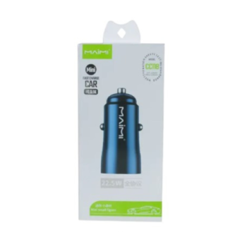 CC118 - Chargeur allume cigare USB 22.5W Super Fast Bleu