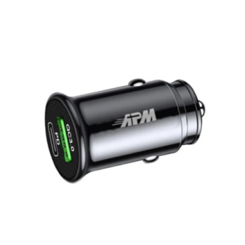 CC123 - Chargeur allume cigare Dual QC 3.0 + PD 3.0 Noir