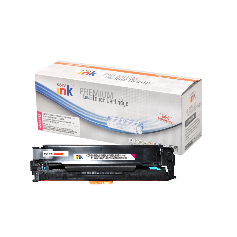 Toner HP CB543A / CE323A / CF213A ou Canon 731 / 716 Magenta