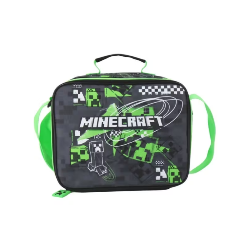 SAC REPAS MINECRAFT NOIR ET VERT BF7-71