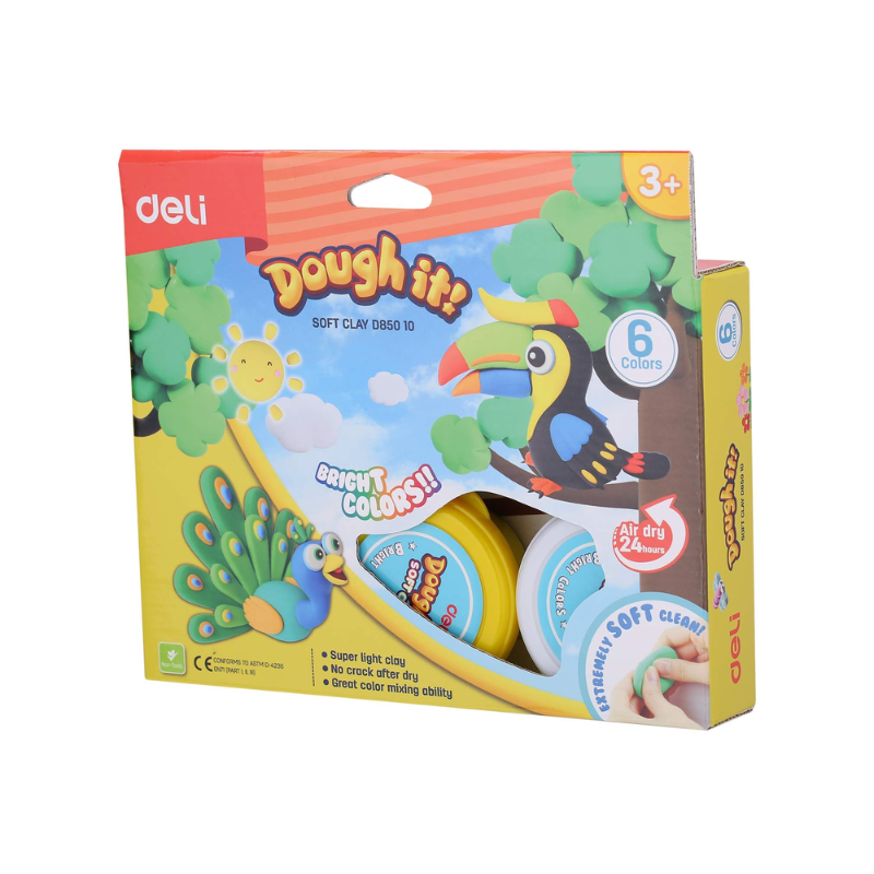 PÂTE À MODELER 6CLRS | SOFT CLAY DED85010