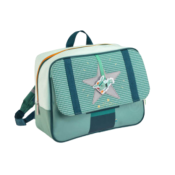 CARTABLE ENFANT VERT ET BLEU AVEC ÉTOILE