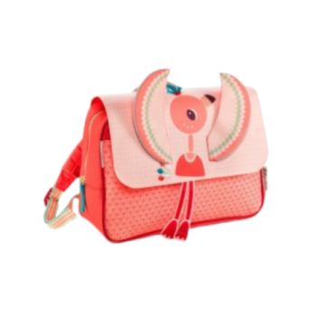 CARTABLE MOTIF OISEAU ROSE