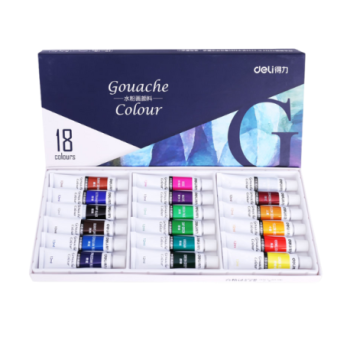 PEINTURE 18CLRS 12ML | GOUACHE DE73854