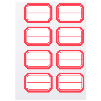 AUTOCOLLANT 23*33MM BLANC | STIKER DE7189