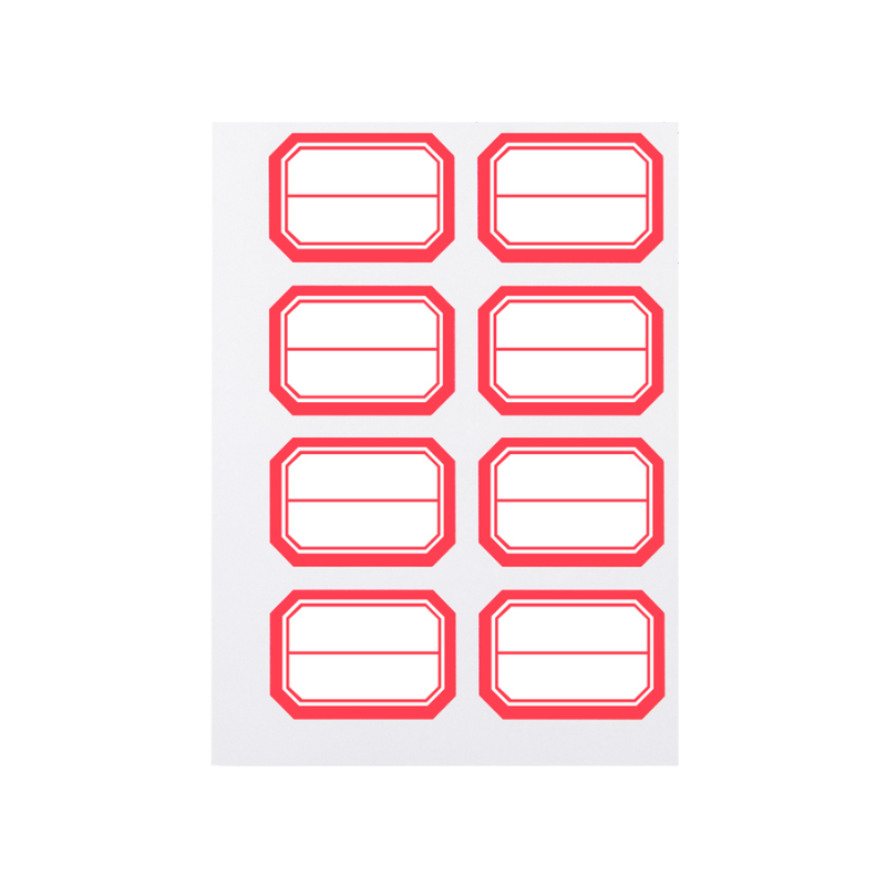 AUTOCOLLANT 23*33MM BLANC | STIKER DE7189