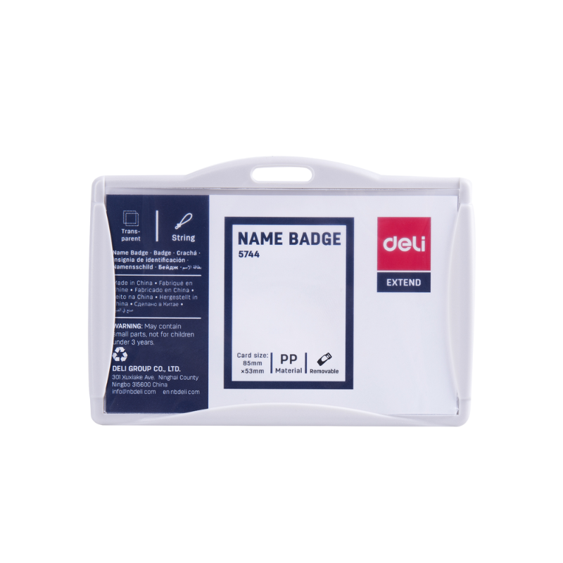 PORTE-BADGE 85*53MM GRIS | BADGE HOLDER DE5744