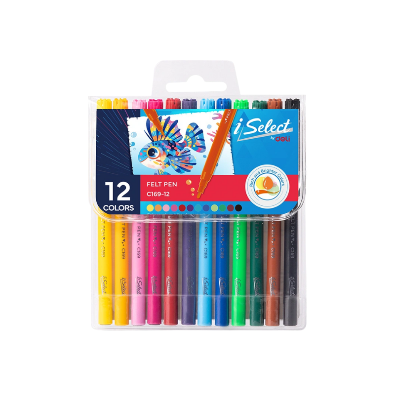 FEUTRE 12 CLRS | FELT PEN DEC169-12