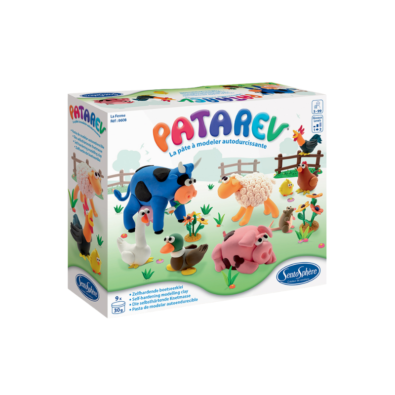 PÂTE À MODELER ANIMAUX DE FERME BF7-183 | PATAREV - SENTOSPHÈRE | JOUET POUR ENFANT
