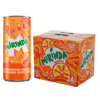 MIRINDA 4X6X300 ML CAN ORANGE | PACK DE 24