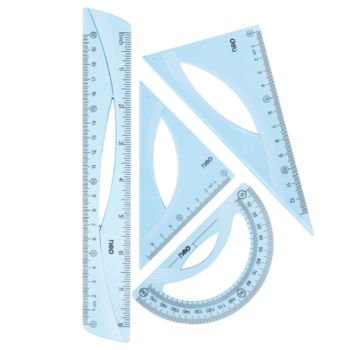KIT DE REGLE COMPLET BLUE | COMPLETE RULER DEH12
