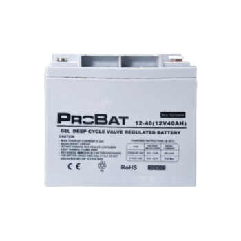 BATTERIE 40A SOLAIRE PURE GEL PROBAT