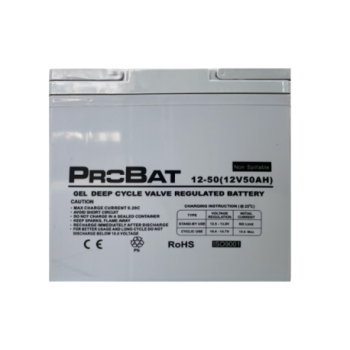 BATTERIE 50A SOLAIRE PURE GEL PROBAT