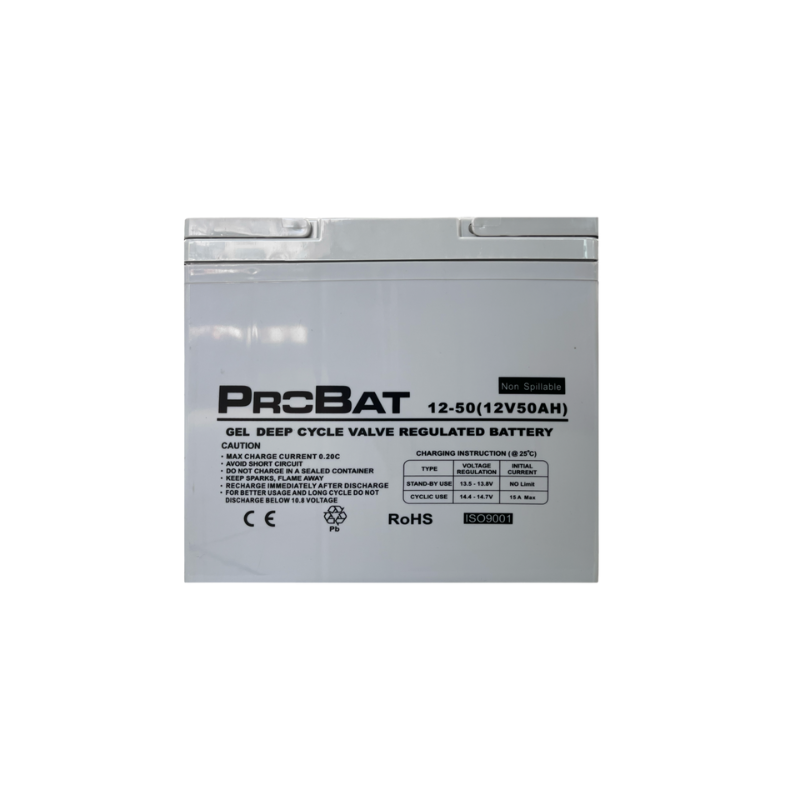 BATTERIE 50A SOLAIRE PURE GEL PROBAT