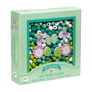 450 PERLES EN BOIS FEUILLES...