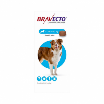 COMPRIME ANTI PUCES BRAVECTO 20 - 40KG