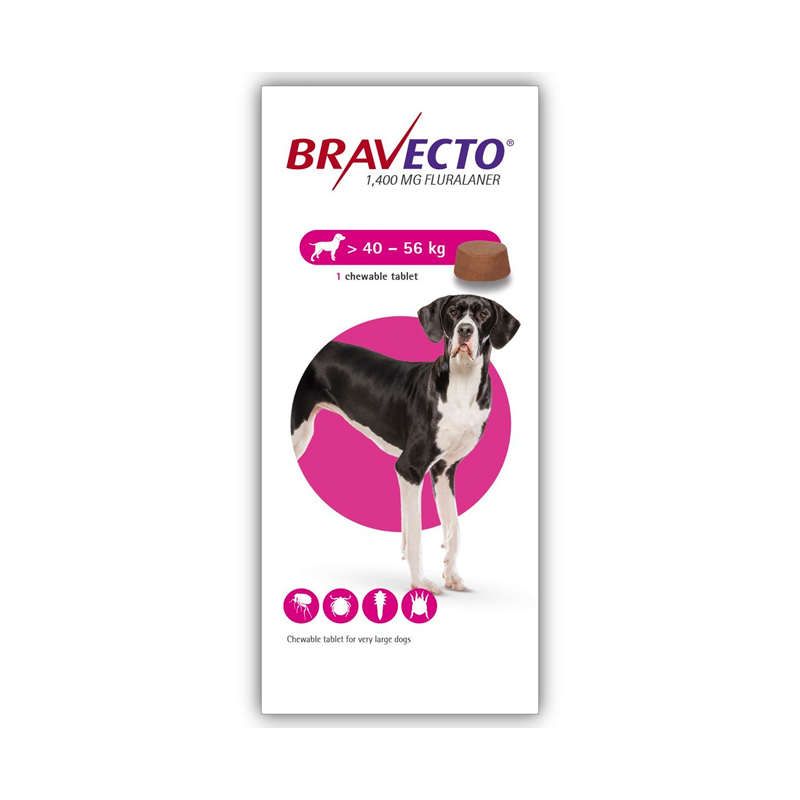 COMPRIME ANTI PUCES BRAVECTO 40 - 56KG