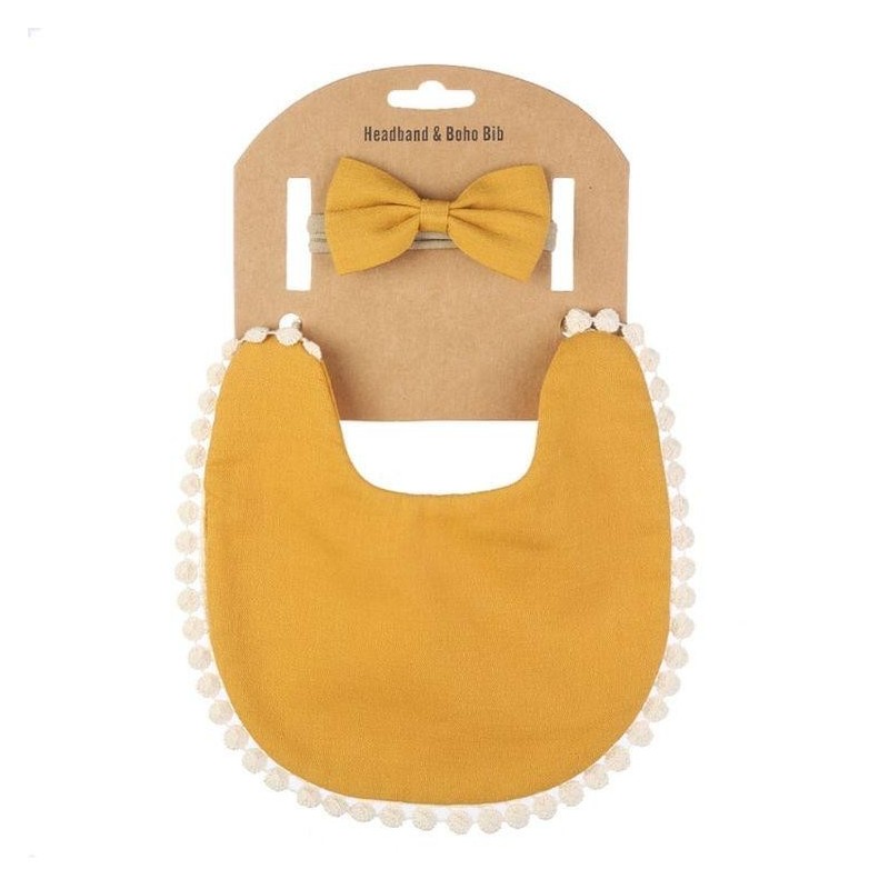 Ensemble de bavoirs et bandeau à nud pour bébé