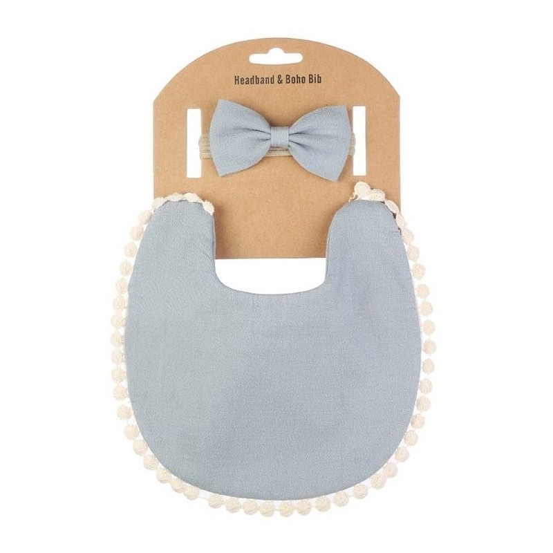 Ensemble de bavoirs et bandeau à nud pour bébé