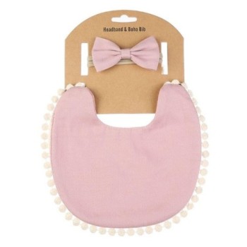 Ensemble de bavoirs et bandeau à nud pour bébé