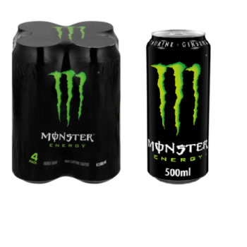 Monster Original 500ml |Le pack contient 4 unités