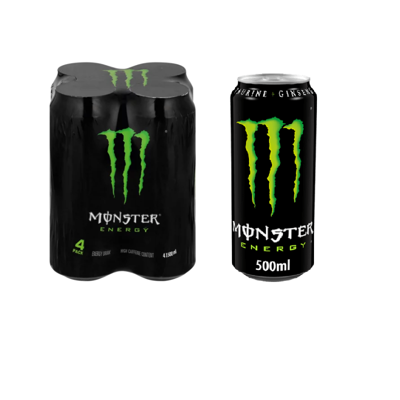 Monster Original 500ml |Le pack contient 4 unités