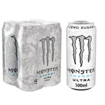 Monster ultra White 500ml| Le pack contient 4 unités