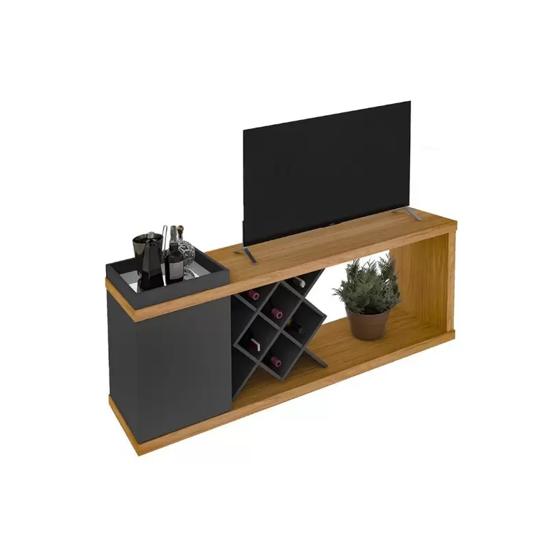 Table TV avec range bouteilles de Vin - WINE TV UNIT MADRID 60"