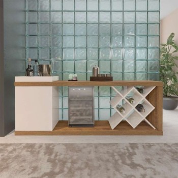 Table TV avec range bouteilles de Vin - WINE TV UNIT MADRID 60"