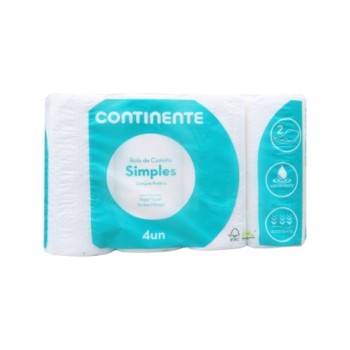 Essuie Tout  CONTINENTE x4 rouleaux | Blanc 2 plis