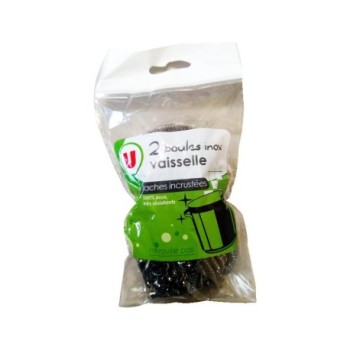 Paille de fer en Inox 2 pièces Scourer