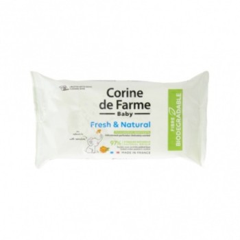 Lingettes bébé Peaux Sensibles Corrine de Farme | 97% d'Origine Naturel  | Biodégradable