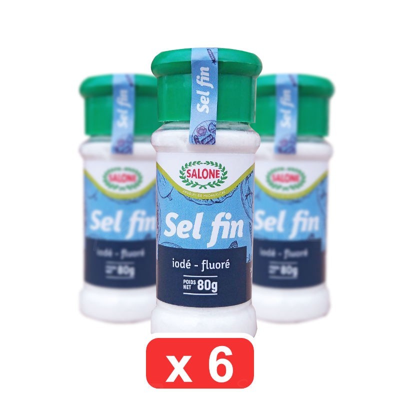 Pack de 6 Sel Fin matsiro Salone 80g | en flacon