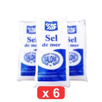 Pack de 6 Sel Fin matsiro Salone 200g