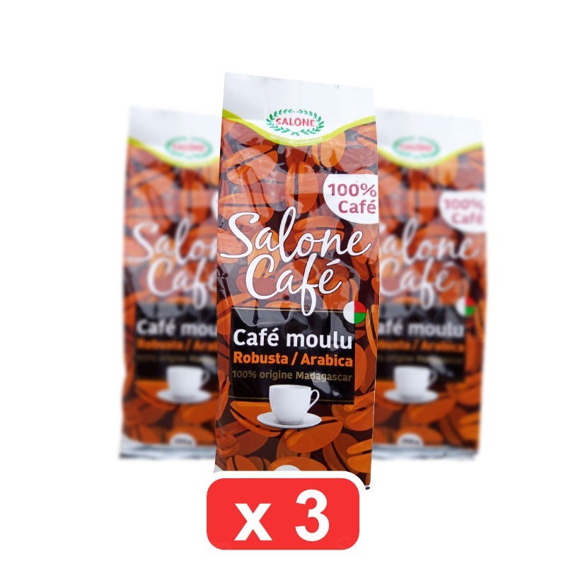 Pack de 3 Café moulu Salone 250g | Arabica Robusta