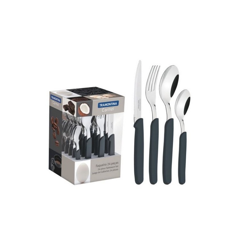 Couvert 24Pcs Carmel Bleu Marine