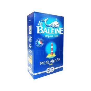 Sel Fin La Baleine 500g | Sel de mer iodé et fluoré