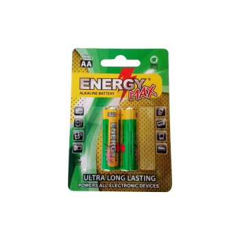 Plaquette de 2 piles LR6 -2A Energy max Alkaline