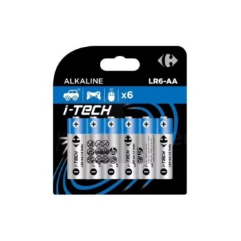 Pile LR6 AA i-tech Carrefour | 6 piles
