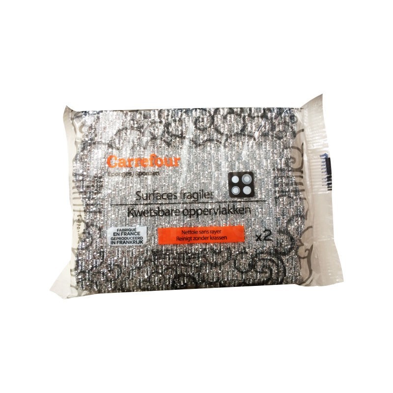 Eponges à gratter vitroceramique Carrefour x2