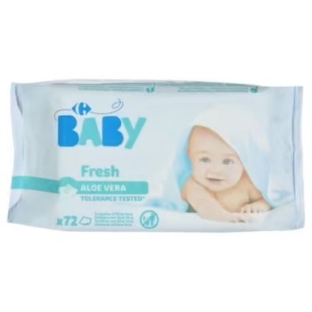 Lingettes bébé fresh Carrefour x 72