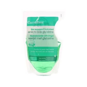 Gel liquide moussant hydratant recharge savon Carrefour 250ml