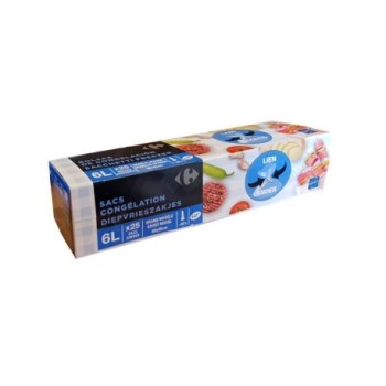 Sac de congélation simple Carrefour 6L x 25