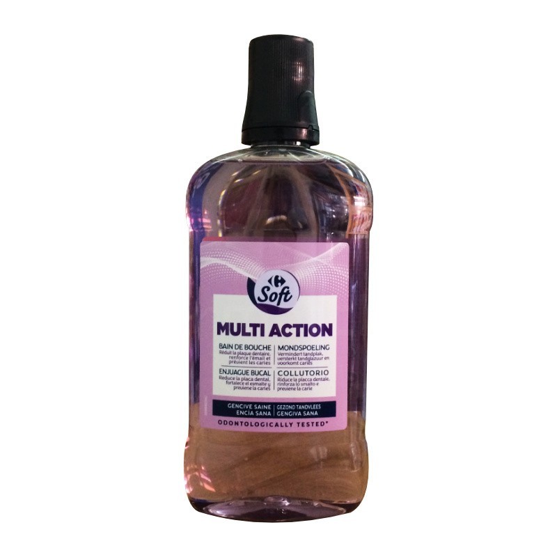 Bain de bouche multi action soft Carrefour 500ml