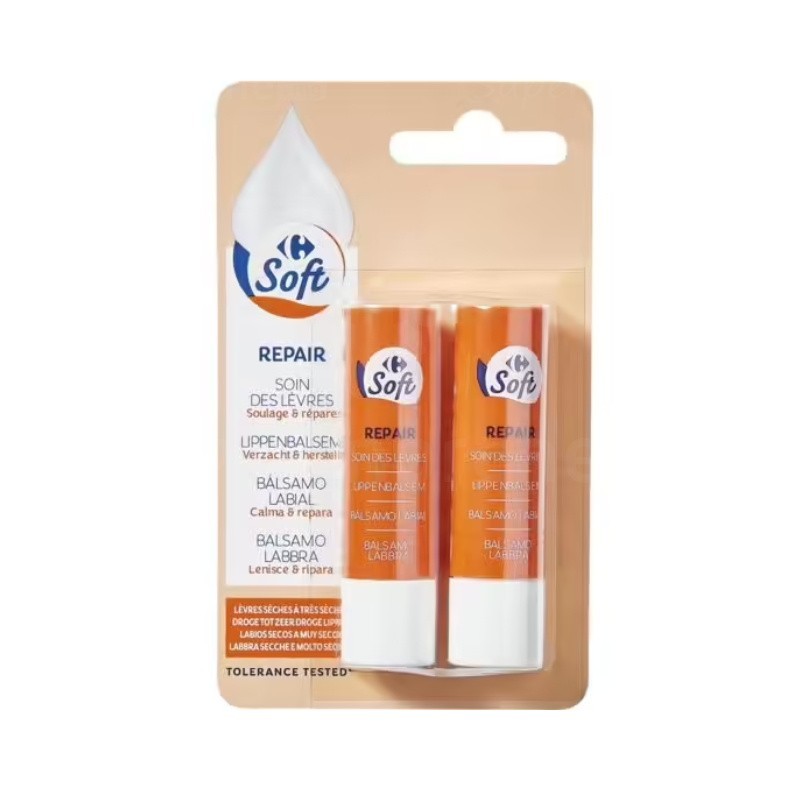 Baume à lèvres Réparateur Carrefour 4g x 2